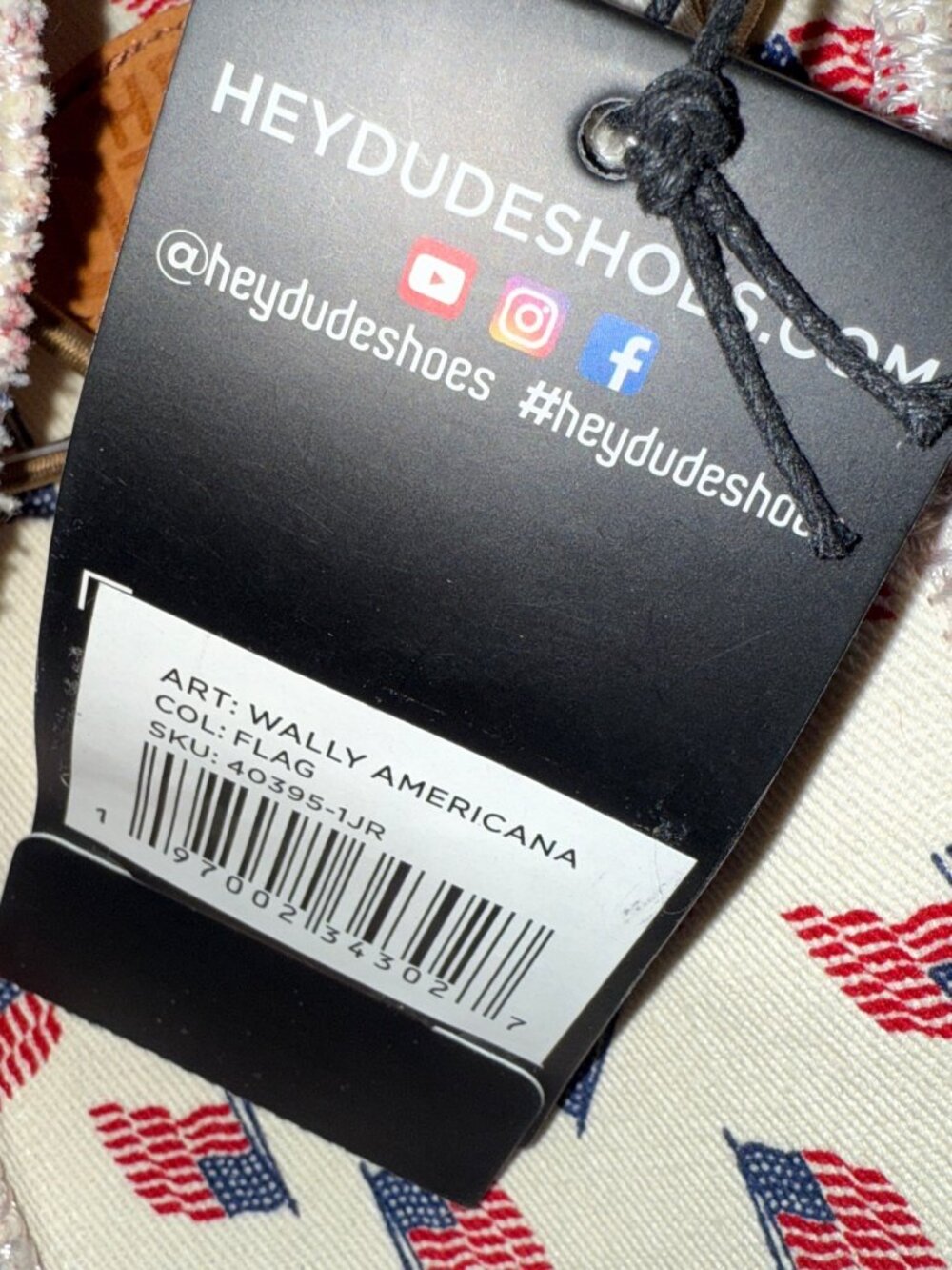 Hey Dude Men's Wally Patriotic Americana US flag Denim Slip on Sneaker 13 US New - Picture 8 of 9